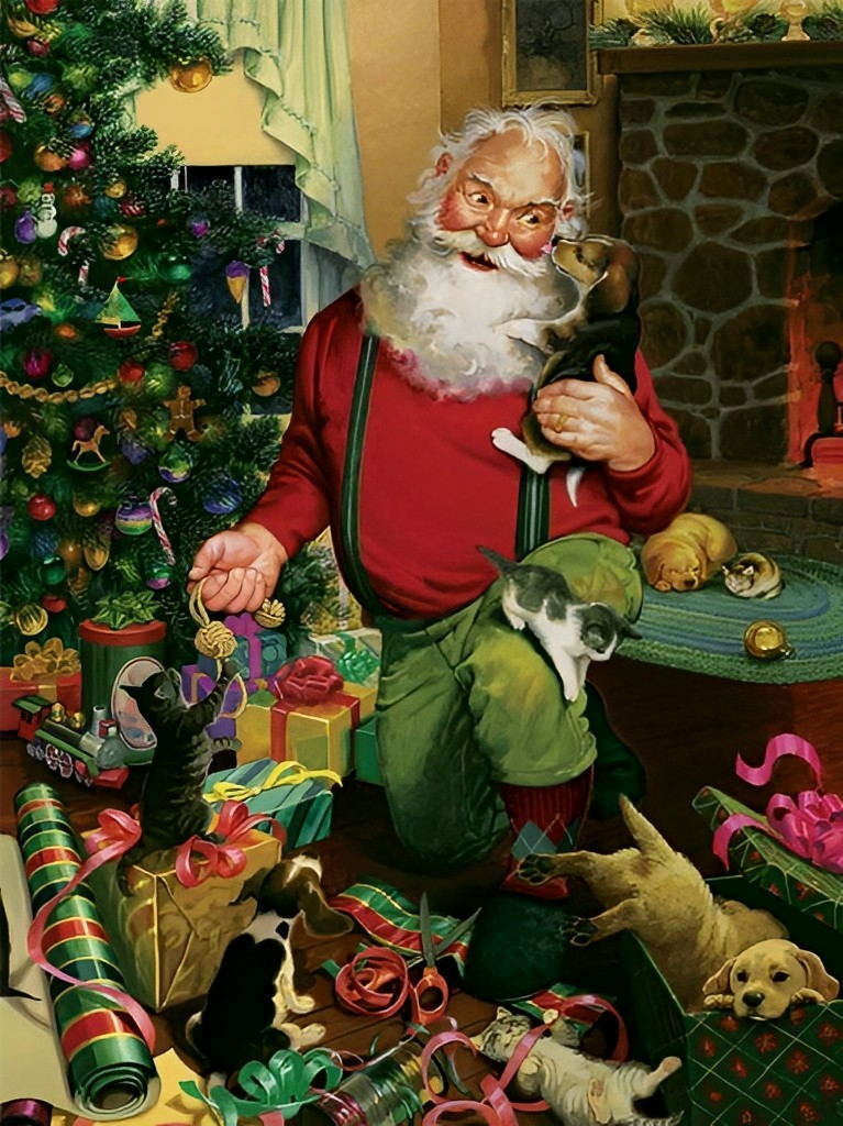 Père Noël Décontracté Broderie Diamant