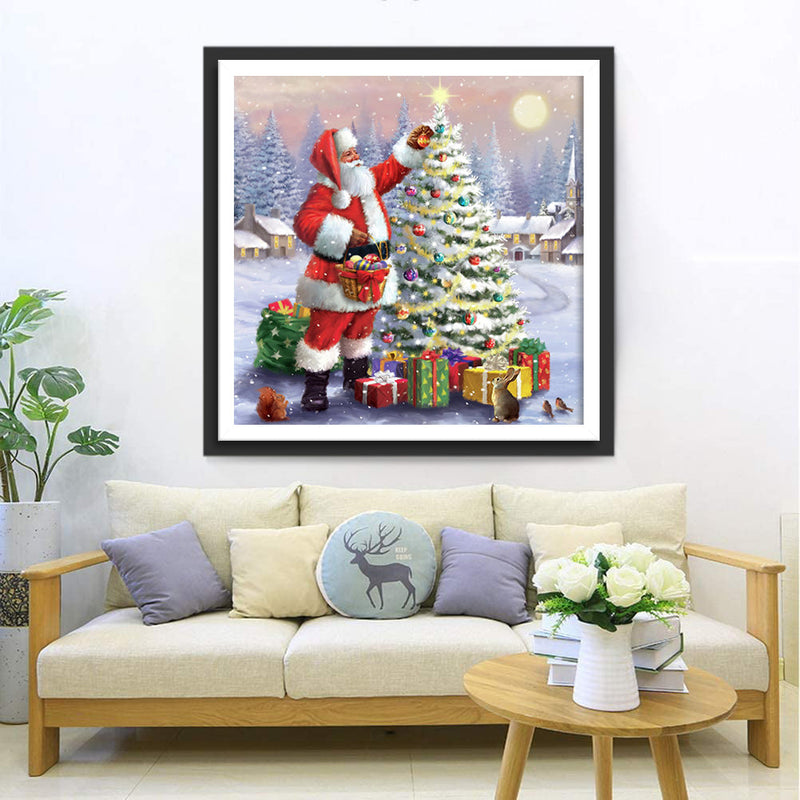 Père Noël Décorant l&