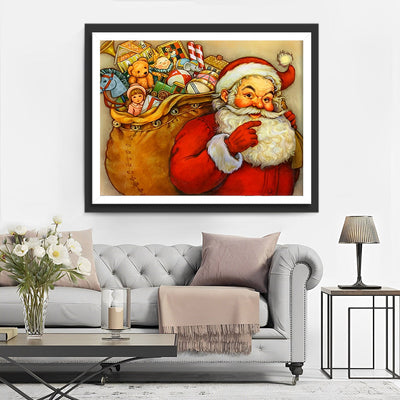 Père Noël Enrobé Broderie Diamant