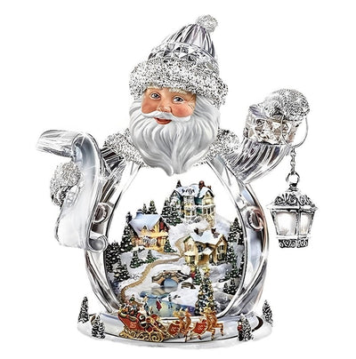 Père Noël et Boule de Cristal Broderie Diamant