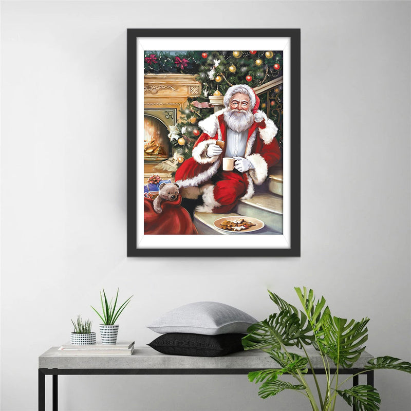 Père Noël pour le Thé de l’Après-Midi Broderie Diamant