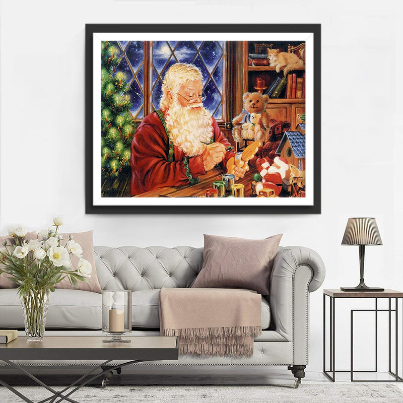 Père Noël sans Bonnet Broderie Diamant
