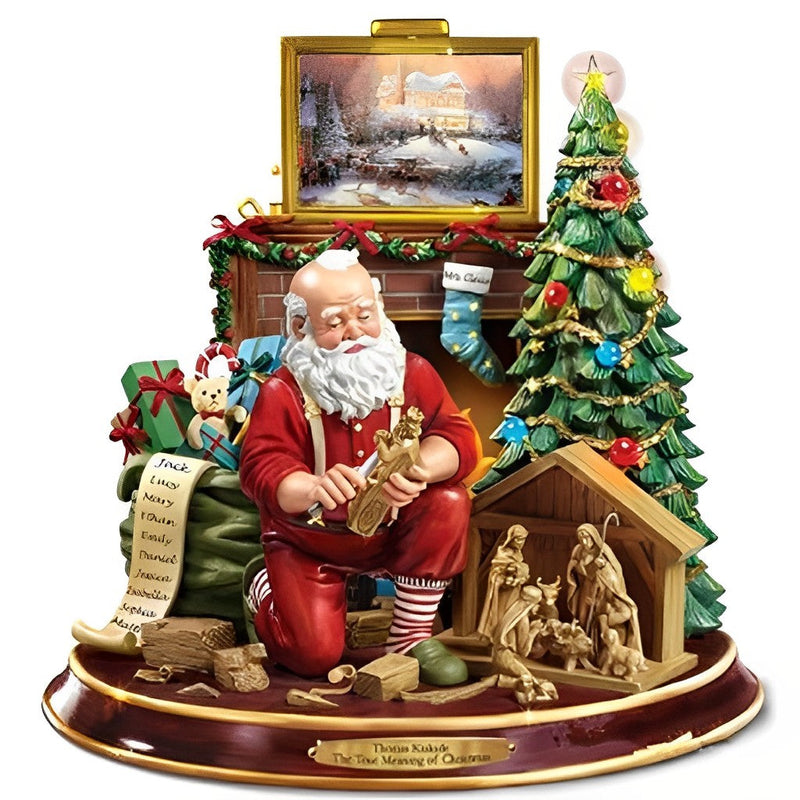 Père Noël Sculptant Broderie Diamant