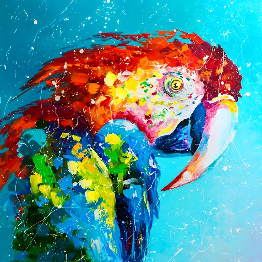 Perroquet Dessiné Broderie Diamant