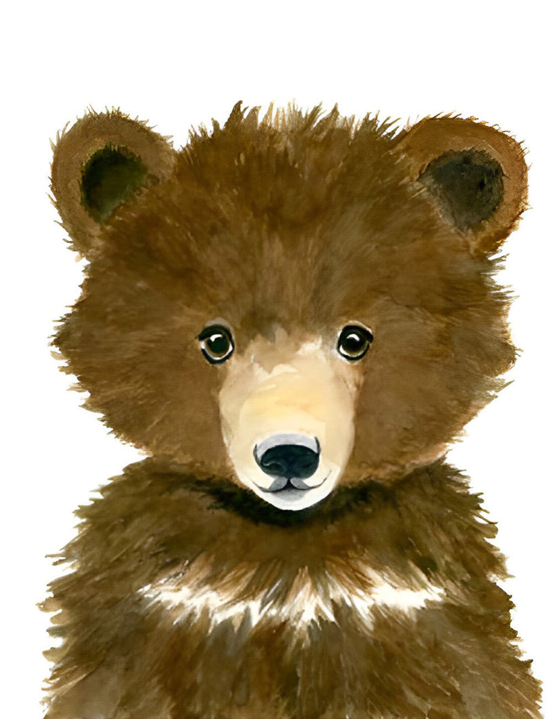 Petit Ours Brun Cartoon Broderie Diamant