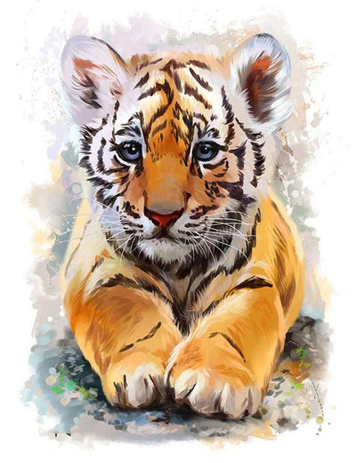 Petit Tigre du Bengale Animal Broderie Diamant