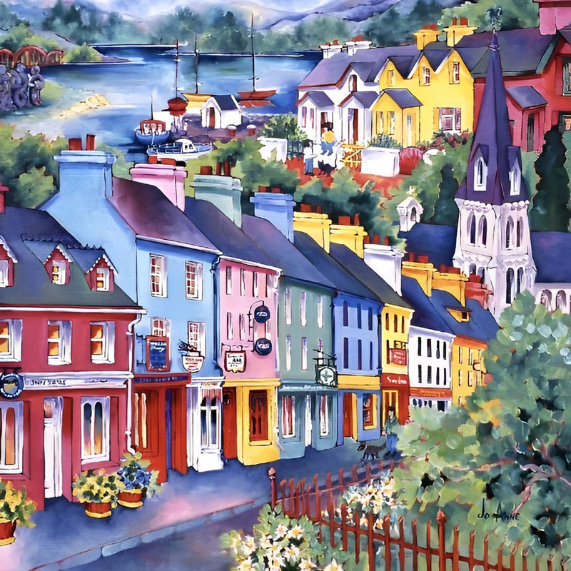 Petit Village Européen Broderie Diamant