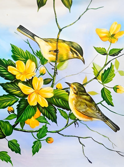 Petits Oiseaux se Regardant Broderie Diamant