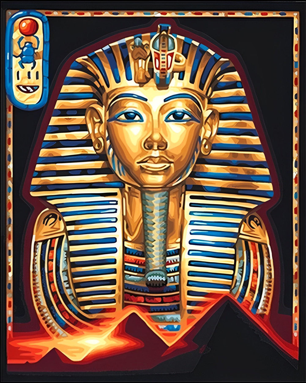 Pharaon Egyptien Broderie Diamant