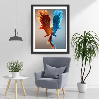 Phénix de l'Eau et de la Flamme Broderie Diamant