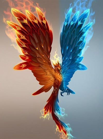 Phénix de l'Eau et de la Flamme Broderie Diamant