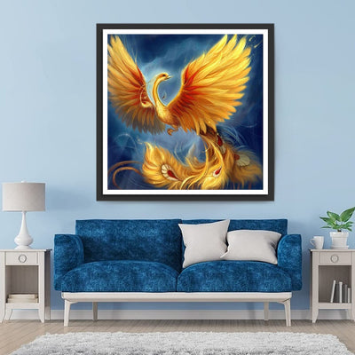 Phénix Doré Volant Broderie Diamant