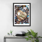 Pierre en Forme de Cœur d'Amour Broderie Diamant