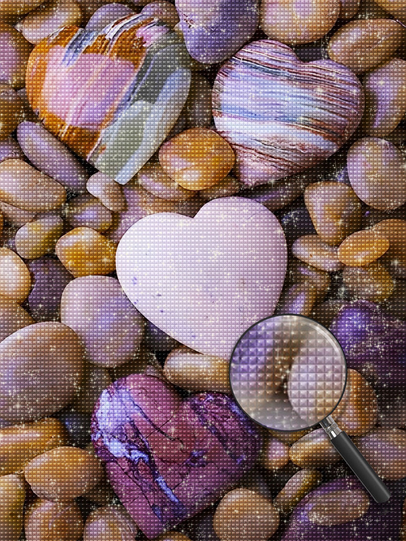 Pierres en Forme de Cœur Broderie Diamant