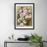 Pivoines en Pleine Floraison Broderie Diamant