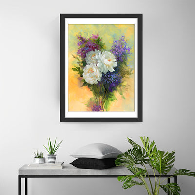 Pivoines et Lilas de Peinture à l'Huile Broderie Diamant