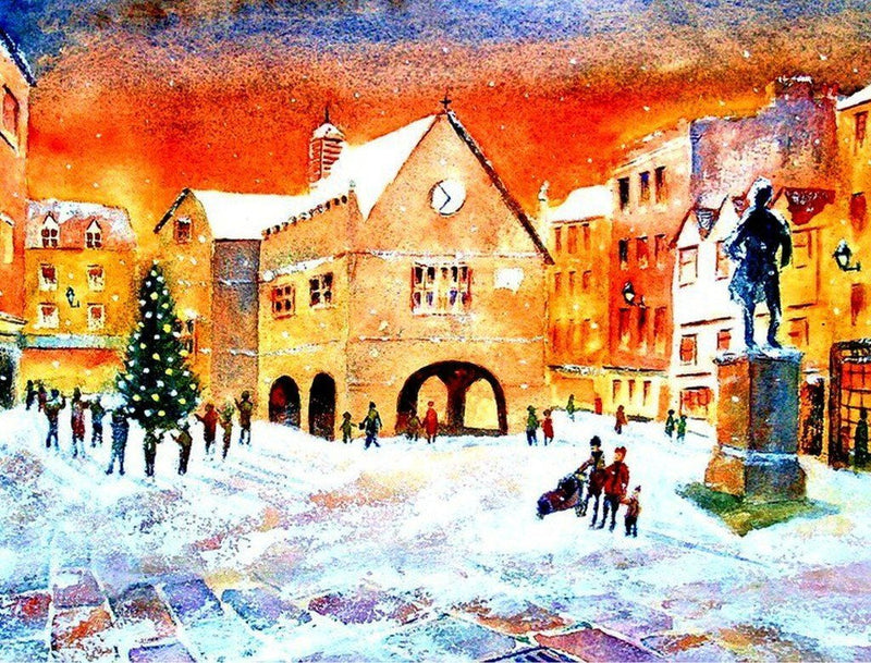 Place de Noël Broderie Diamant