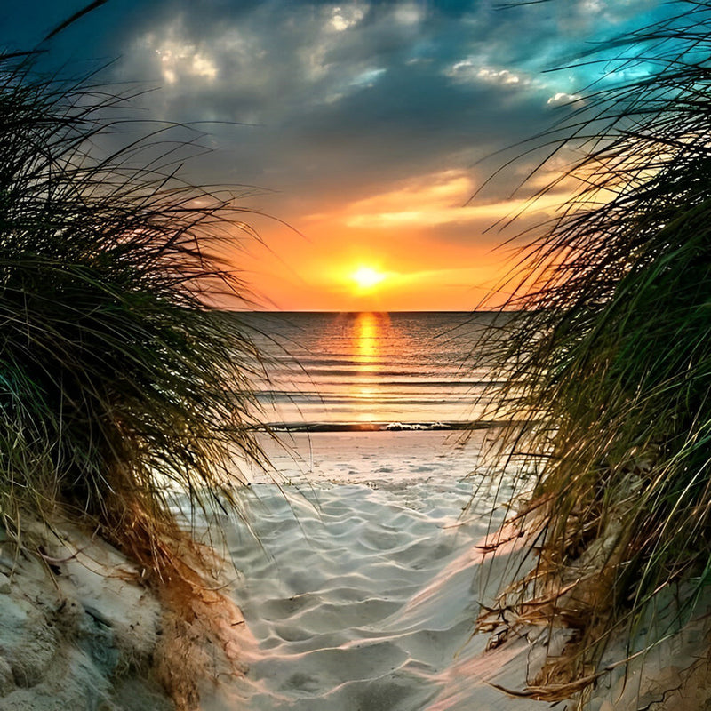 Plage et Soleil Broderie Diamant