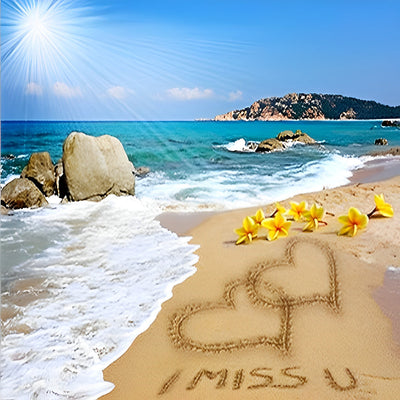 Plage Tu Me Manque Aimer Populaire Broderie Diamant