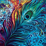 Plume de Paon Broderie Diamant