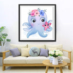 Poulpe en Dessin Animé Broderie Diamant