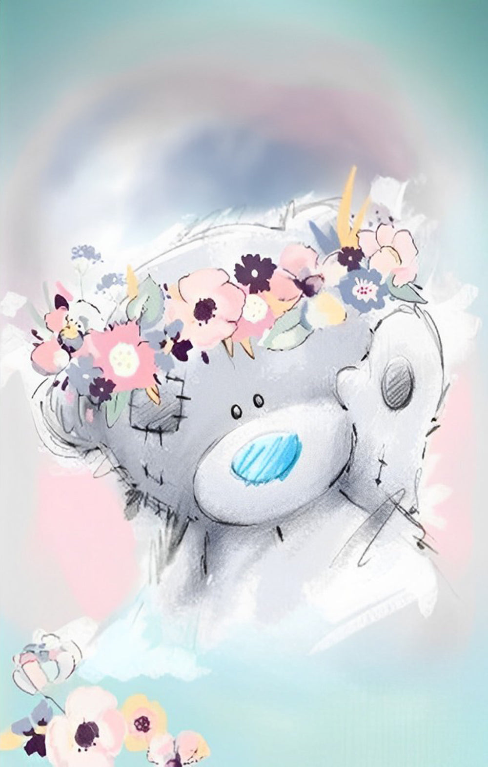 Poupée Ours avec une Couronne Broderie Diamant