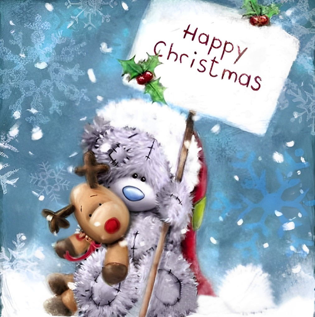 Poupées d'Ours et de Renne de Noël Fête Broderie Diamant