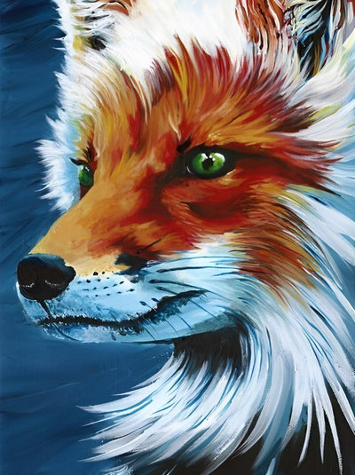 Profil de Renard Roux Broderie Diamant