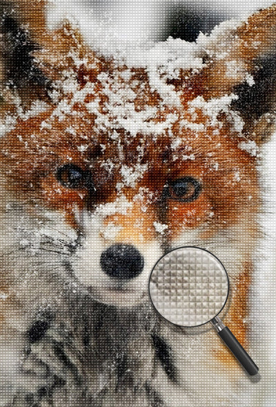 Renard et la Neige Broderie Diamant