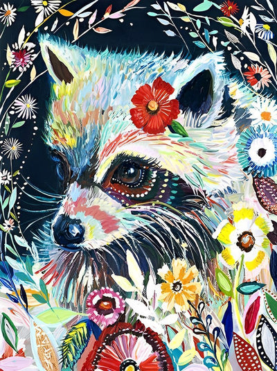 Renardeau Coloré Broderie Diamant