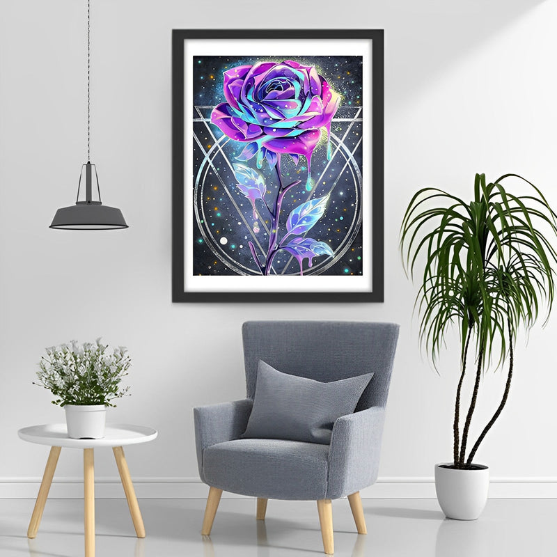 Rose Chatoyante Broderie Diamant