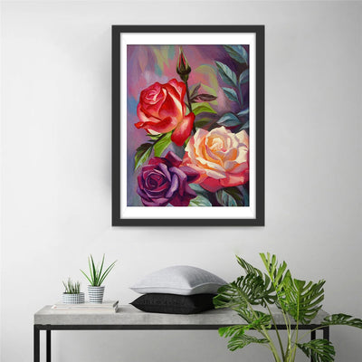 Roses Dessinées Broderie Diamant