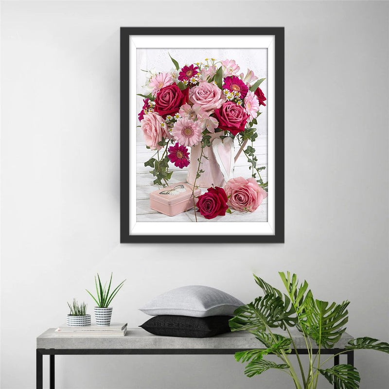 Roses et Chrysanthèmes Roses Broderie Diamant