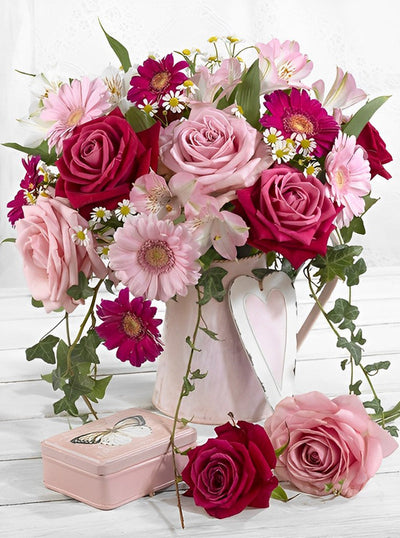 Roses et Chrysanthèmes Roses Broderie Diamant