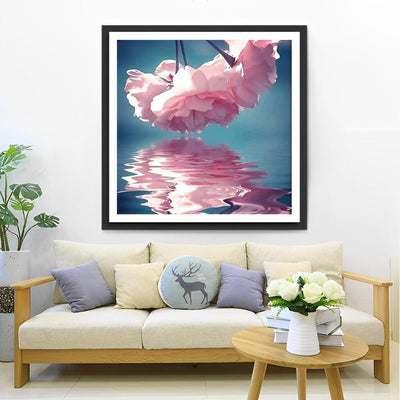 Roses et Leurs Reflet dans l'Eau Broderie Diamant