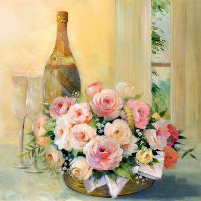 Roses et Vin Broderie Diamant