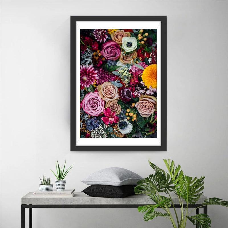 Roses Variées Colorées Broderie Diamant