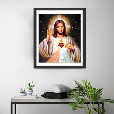 Sacré-Cœur de Jésus Broderie Diamant