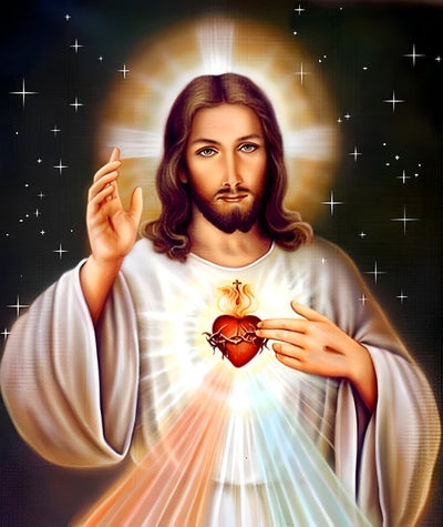 Sacré-Cœur de Jésus Broderie Diamant