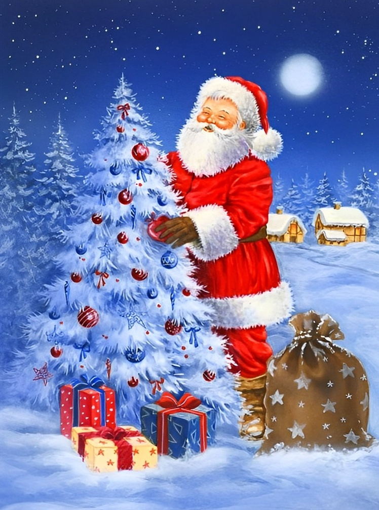 Sapin de Noël de Neige Broderie Diamant