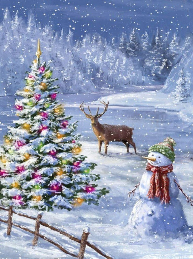 Sapin de Noël Multicolore Broderie Diamant