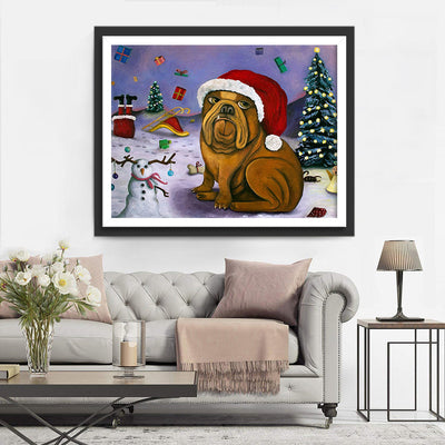 Shar Pei de Noël Fête Broderie Diamant