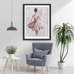 Silhouette de Danseuse de Ballet Broderie Diamant