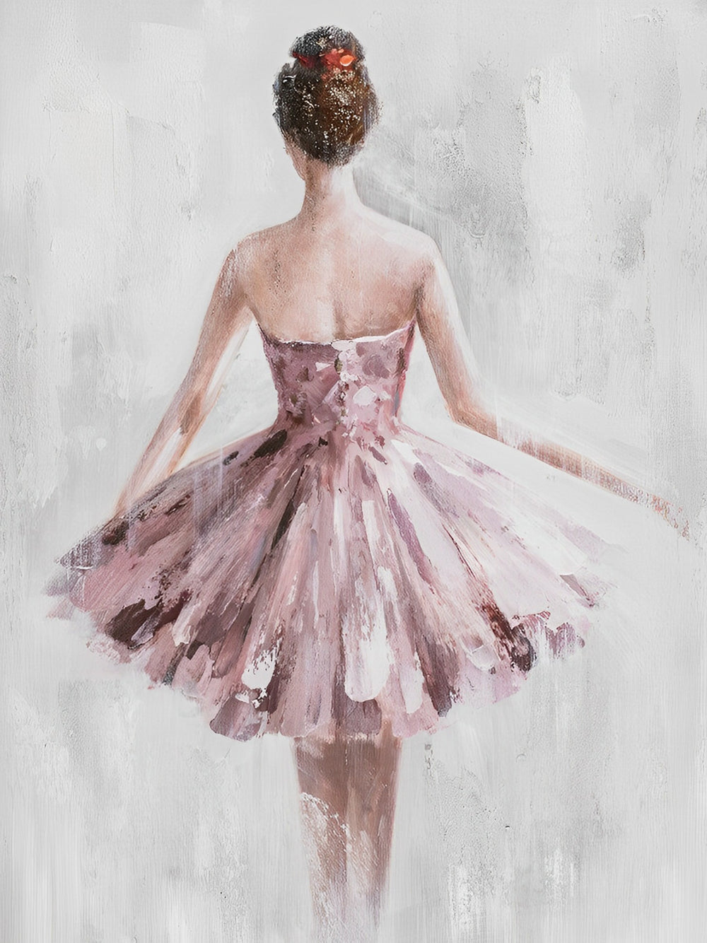 Silhouette de Danseuse de Ballet Broderie Diamant