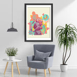 Singe Abstrait Broderie Diamant