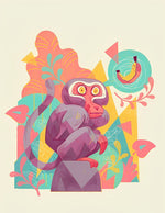 Singe Abstrait Broderie Diamant