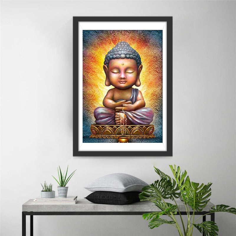 Statue Bouddhiste Cartoon Broderie Diamant