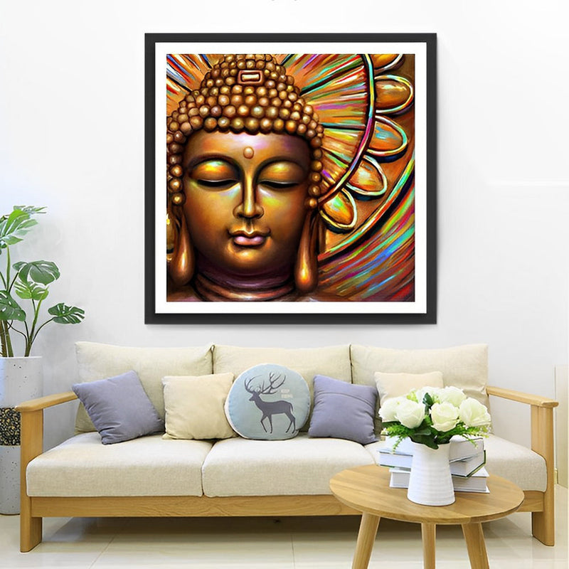 Statue de Bouddha Multicolore Broderie Diamant