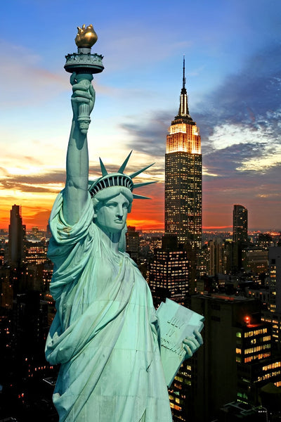 Statue de la Liberté et Empire State Building Broderie Diamant