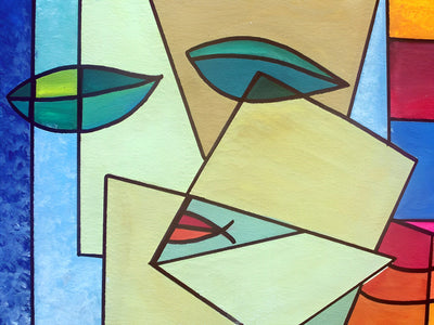 Tableau d'Art Abstrait Broderie Diamant